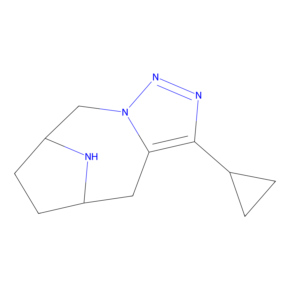 6-Cyclopropyl-3,4,5,12-tetraazatricyclo[7.2.1.0,3,7]dodeca-4,6-diene molecular structure, CAS 2060042-04-6