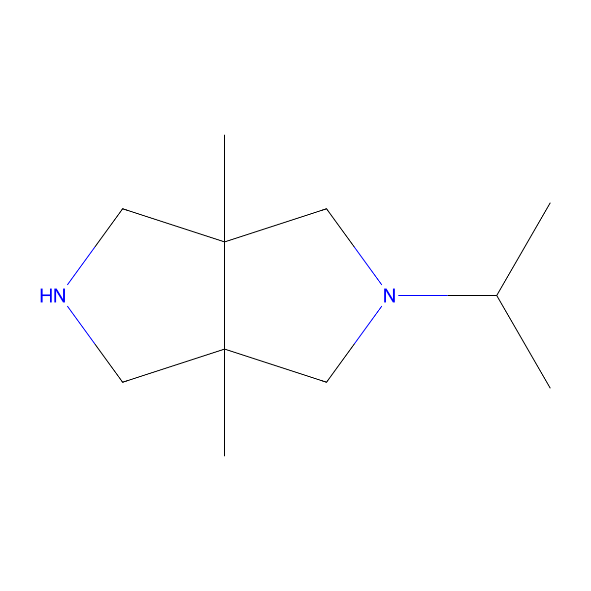 3A,6a-dimethyl-2-(propan-2-yl)-octahydropyrrolo[3,4-c]pyrrole molecular structure, CAS 2060042-07-9