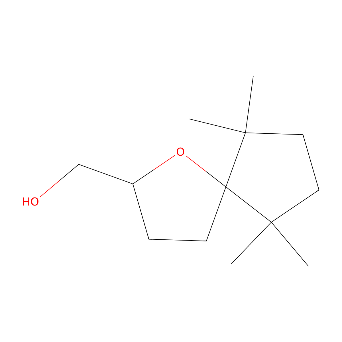 {6,6,9,9-Tetramethyl-1-oxaspiro[4.4]nonan-2-yl}methanol molecular structure, CAS 2060042-09-1