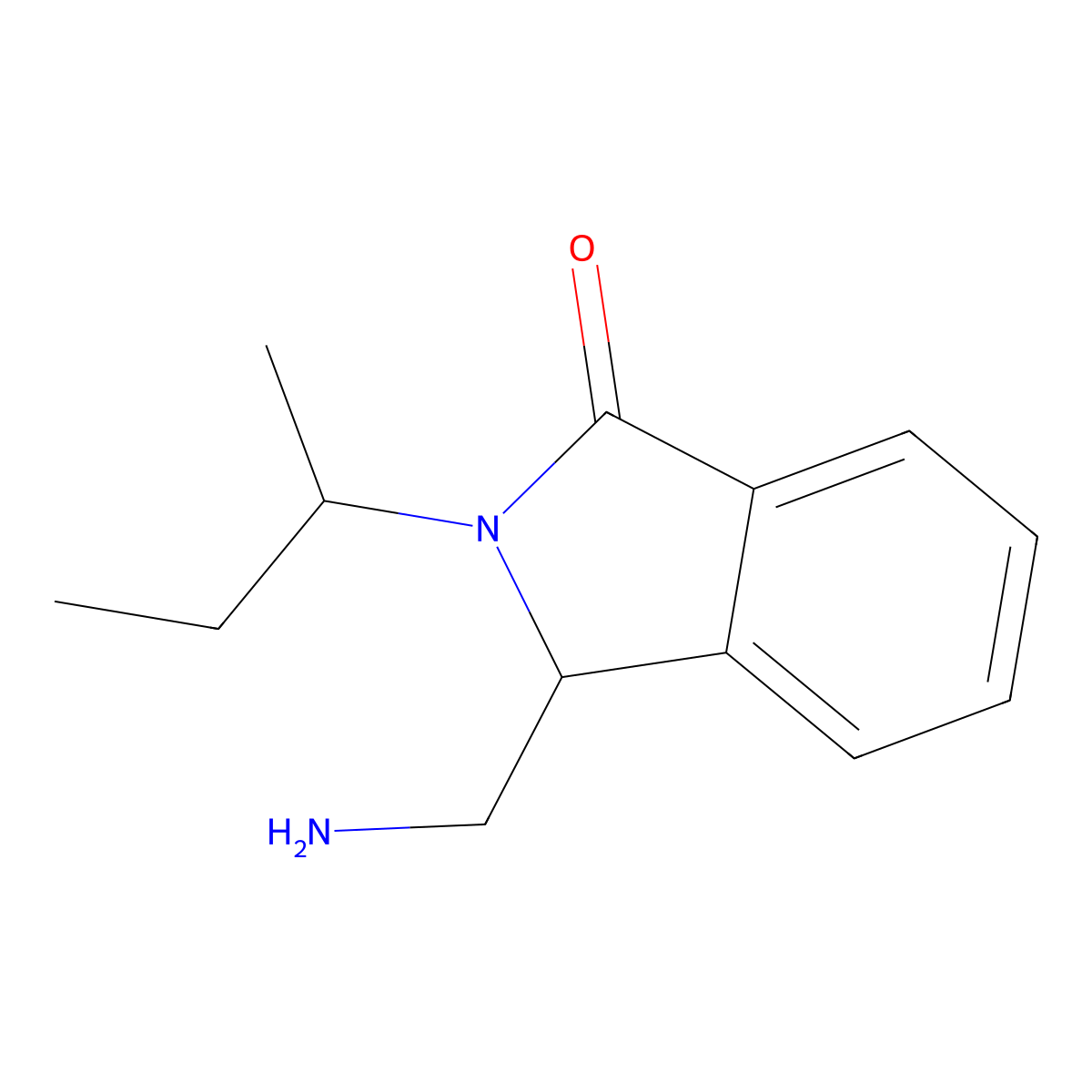 3-(Aminomethyl)-2-(butan-2-yl)-2,3-dihydro-1H-isoindol-1-one molecular structure, CAS 2060042-12-6