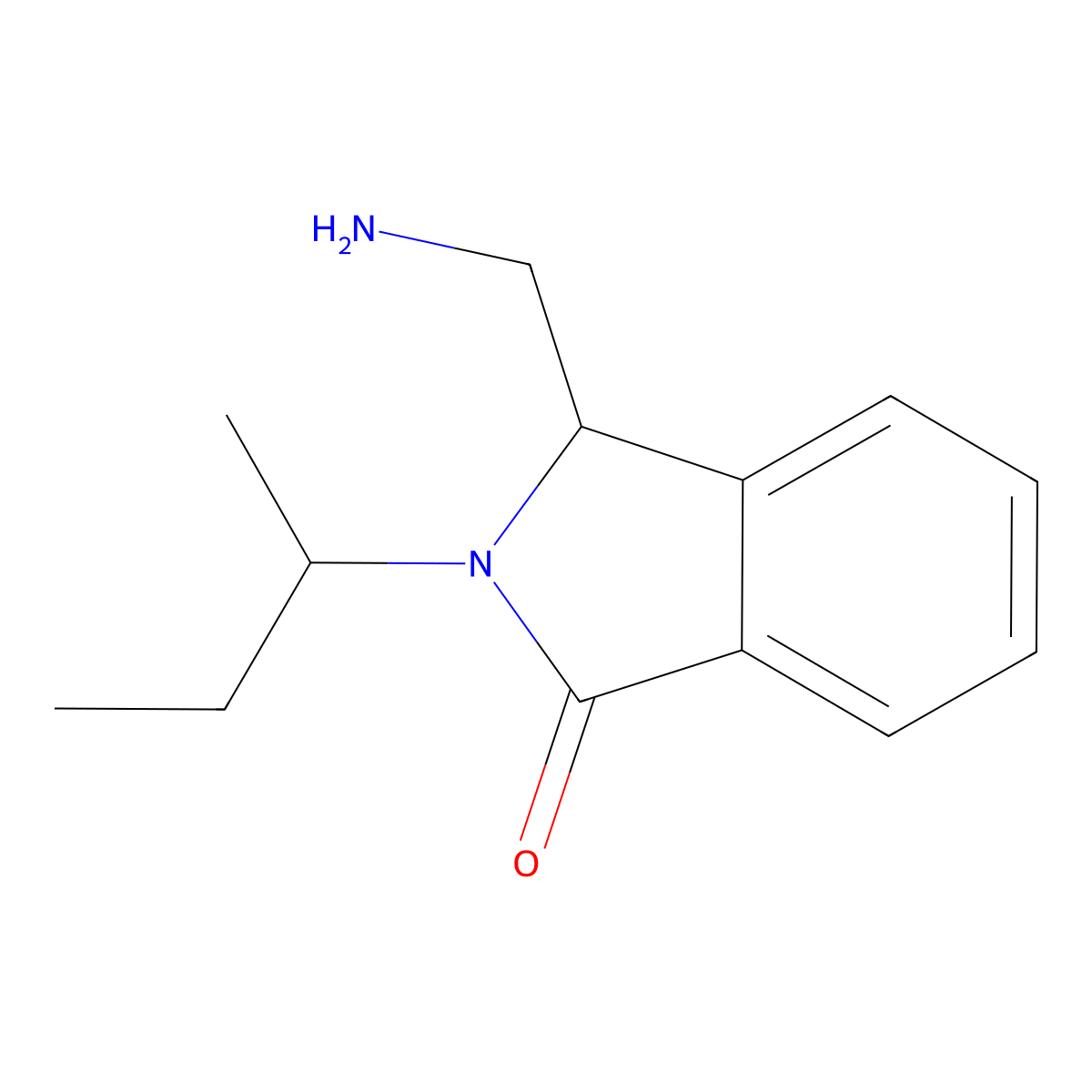 3-(Aminomethyl)-2-(butan-2-yl)-2,3-dihydro-1H-isoindol-1-one molecular structure, CAS 2060042-12-6
