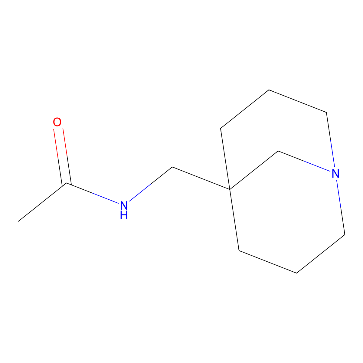 N-({1-azabicyclo[3.3.1]nonan-5-yl}methyl)acetamide molecular structure, CAS 2060042-14-8
