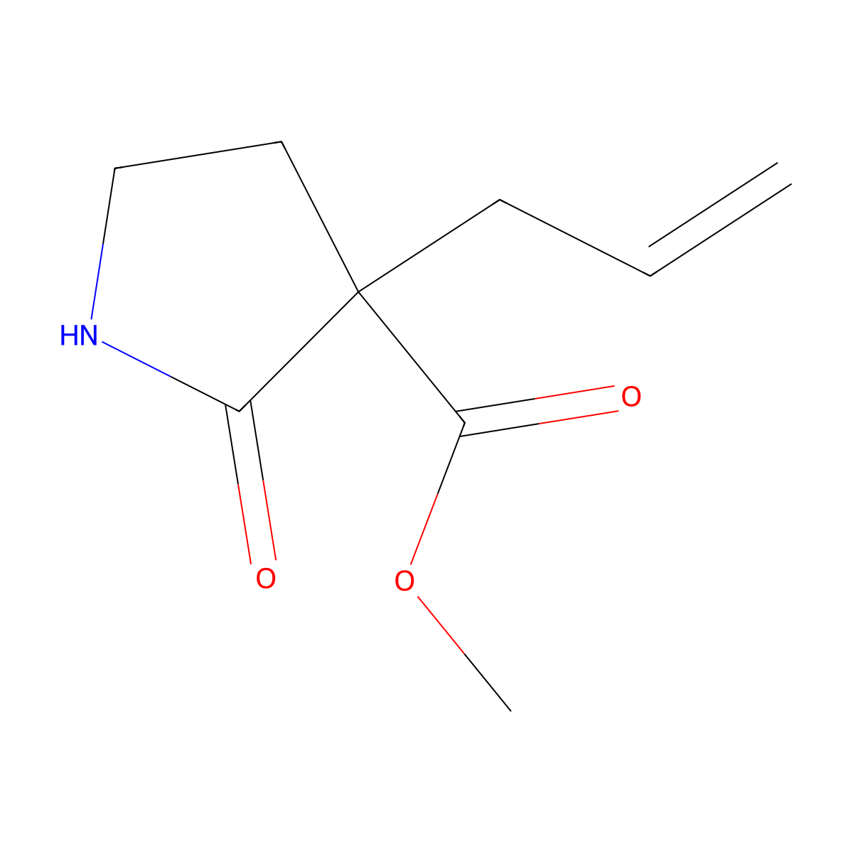 Methyl 2-oxo-3-(prop-2-en-1-yl)pyrrolidine-3-carboxylate molecular structure, CAS 2060042-28-4