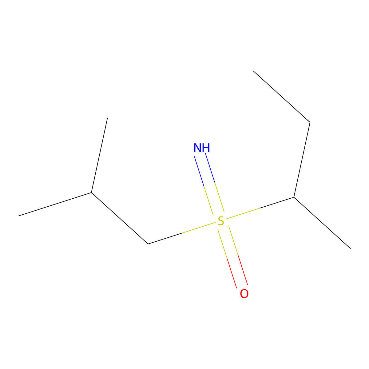 (Butan-2-yl)(imino)(2-methylpropyl)-lambda6-sulfanone molecular structure, CAS 2060042-38-6