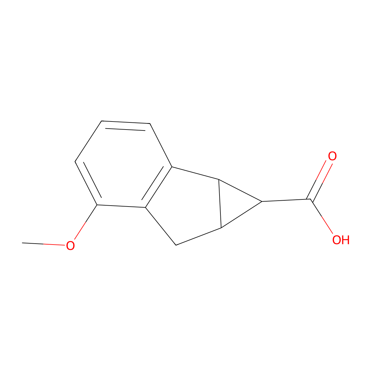 5-Methoxy-1H,1aH,6H,6aH-cyclopropa[a]indene-1-carboxylic acid molecular structure, CAS 2060042-41-1