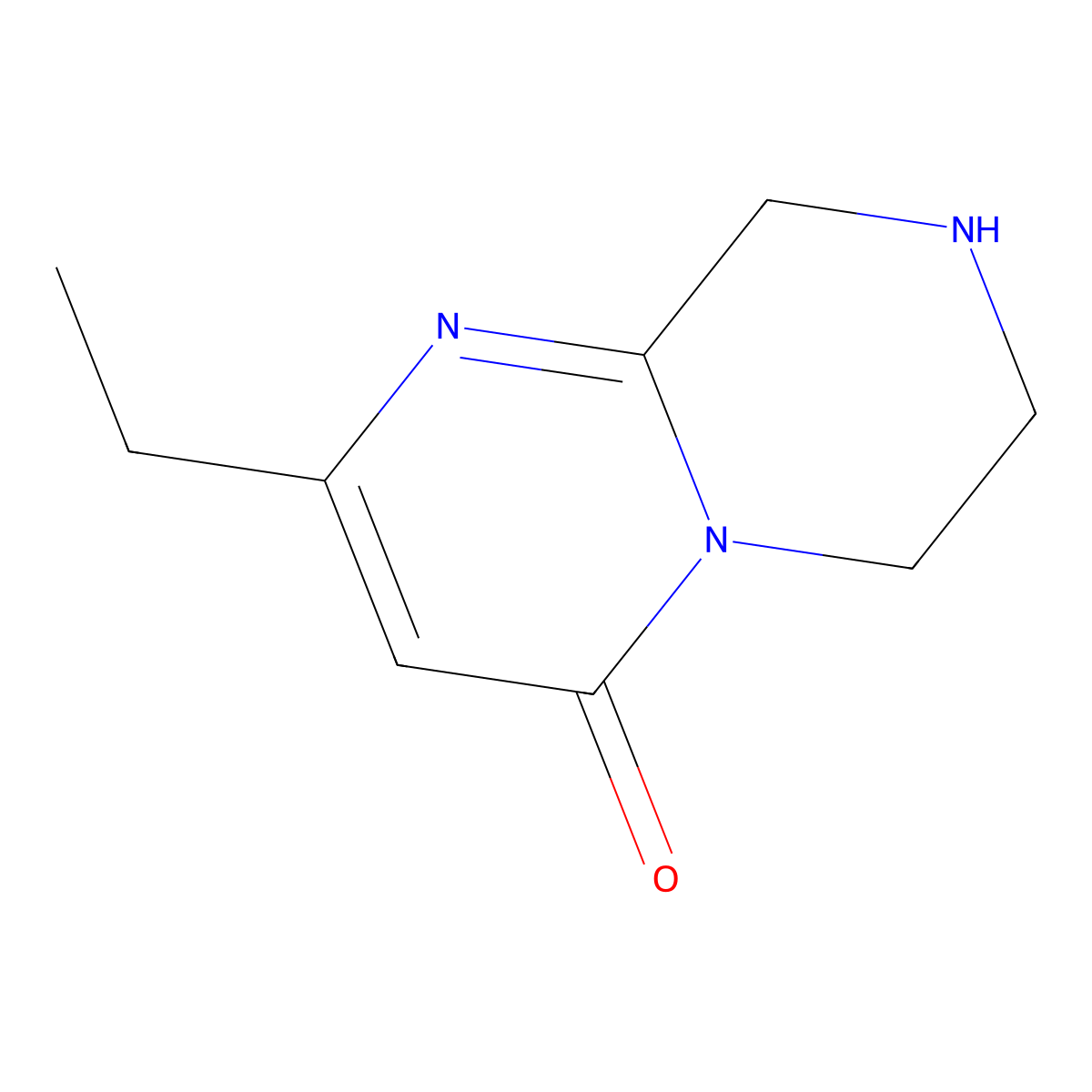2-Ethyl-4H,6H,7H,8H,9H-pyrimido[1,2-a]piperazin-4-one molecular structure, CAS 2060042-53-5