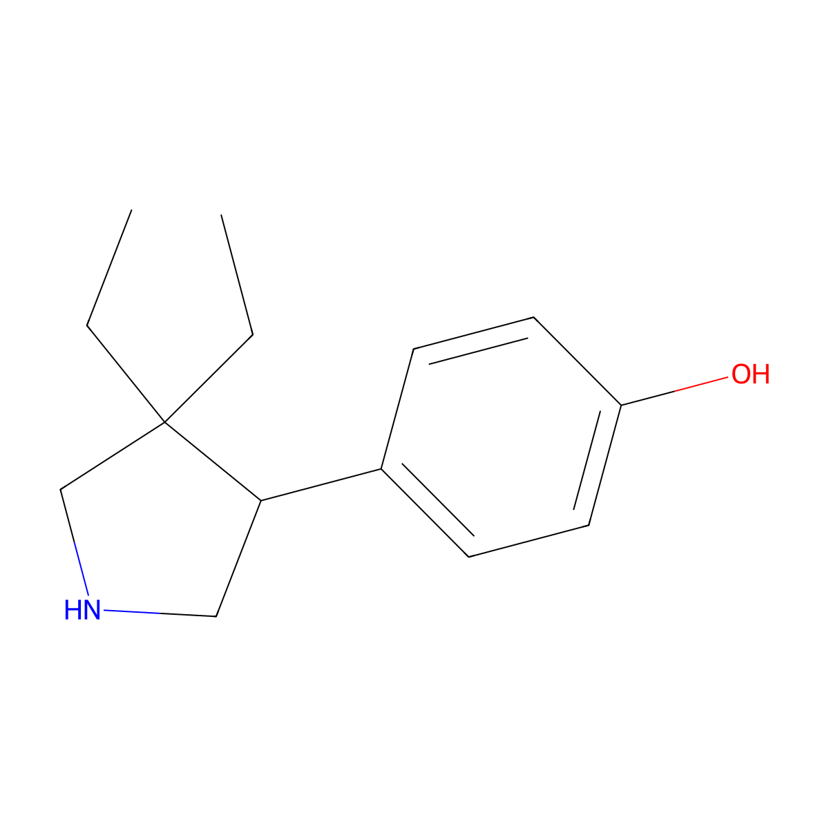4-(4,4-Diethylpyrrolidin-3-yl)phenol molecular structure, CAS 2060042-57-9