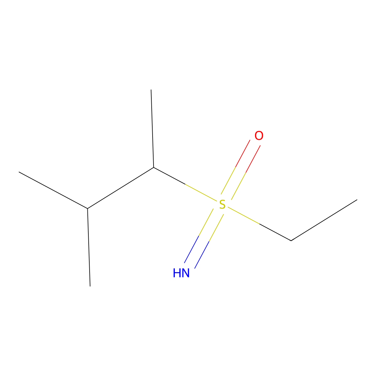 Ethyl(imino)(3-methylbutan-2-yl)-lambda6-sulfanone molecular structure, CAS 2060042-60-4