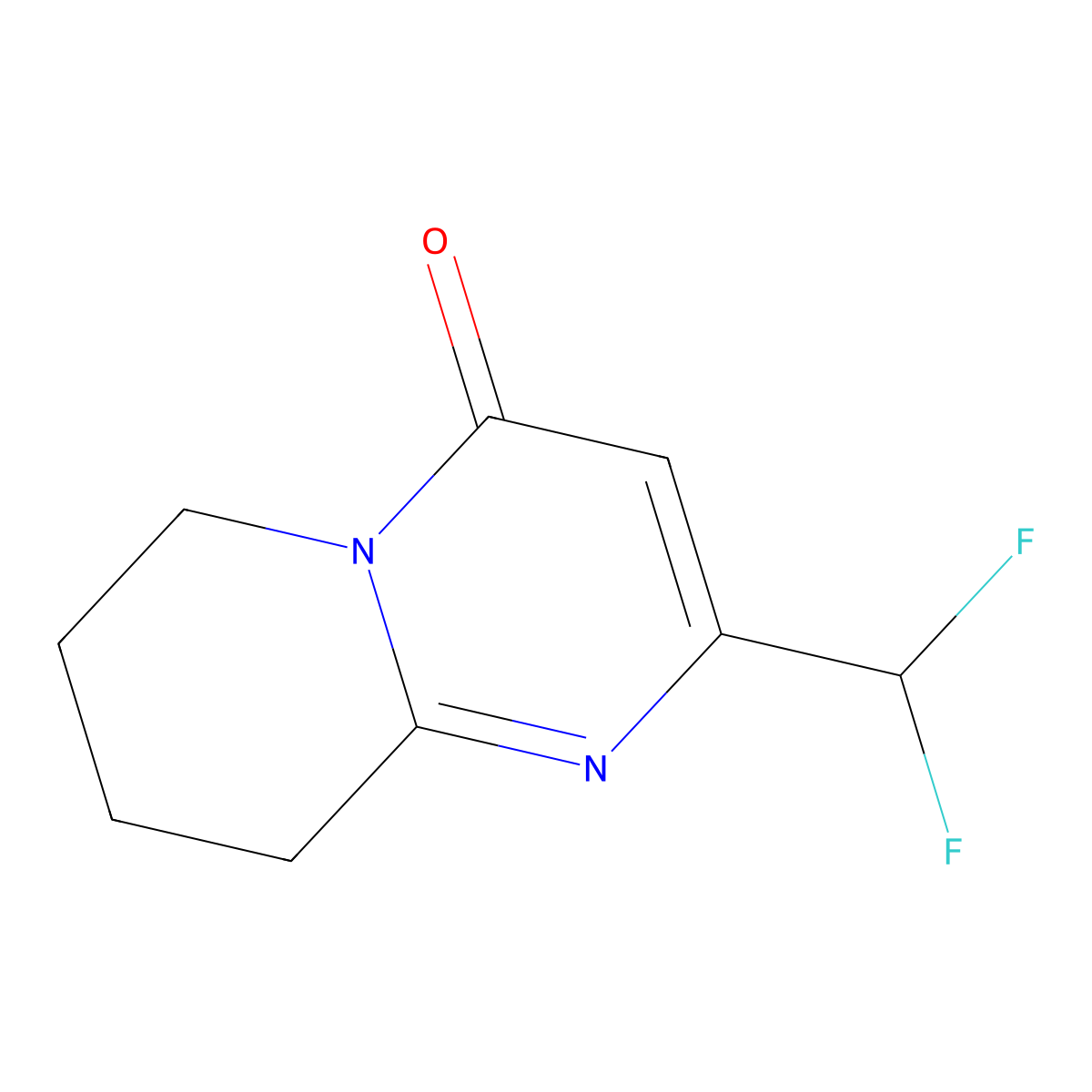 2-(Difluoromethyl)-4H,6H,7H,8H,9H-pyrido[1,2-a]pyrimidin-4-one molecular structure, CAS 2060042-63-7