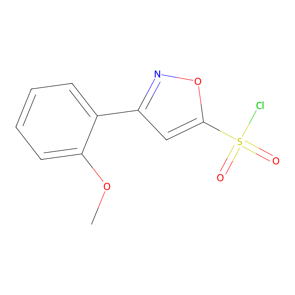 3-(2-Methoxyphenyl)-1,2-oxazole-5-sulfonyl chloride molecular structure, CAS 2060042-71-7