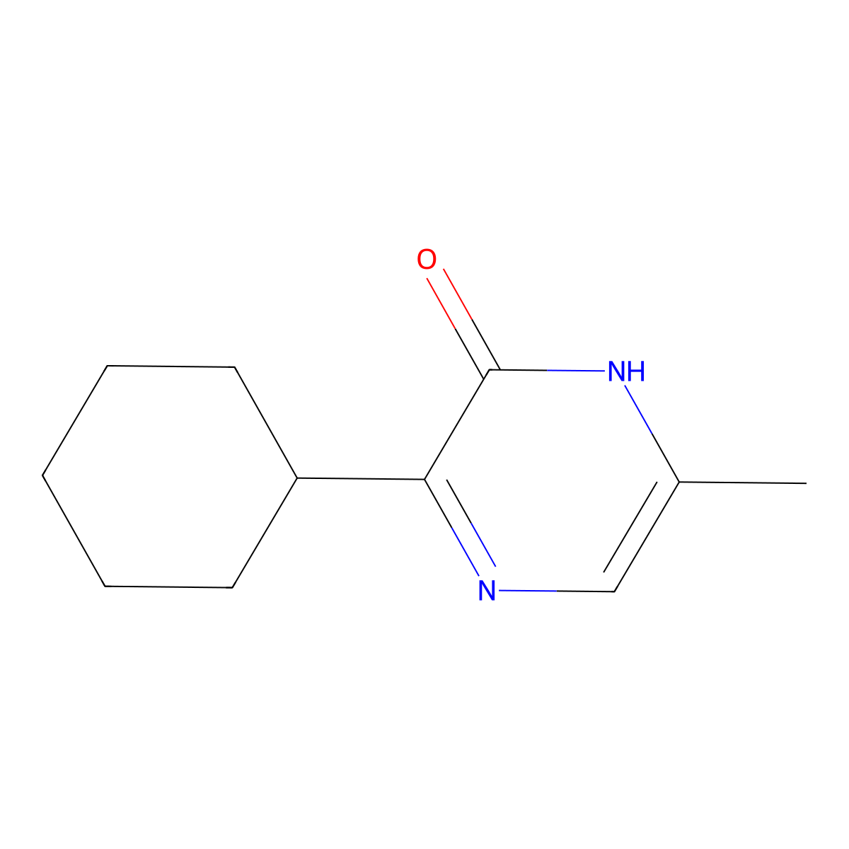 3-Cyclohexyl-6-methyl-1,2-dihydropyrazin-2-one molecular structure, CAS 2060042-74-0