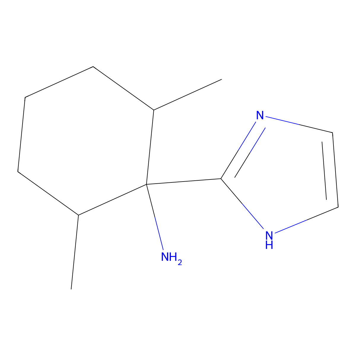 1-(1H-Imidazol-2-yl)-2,6-dimethylcyclohexan-1-amine molecular structure, CAS 2060042-75-1