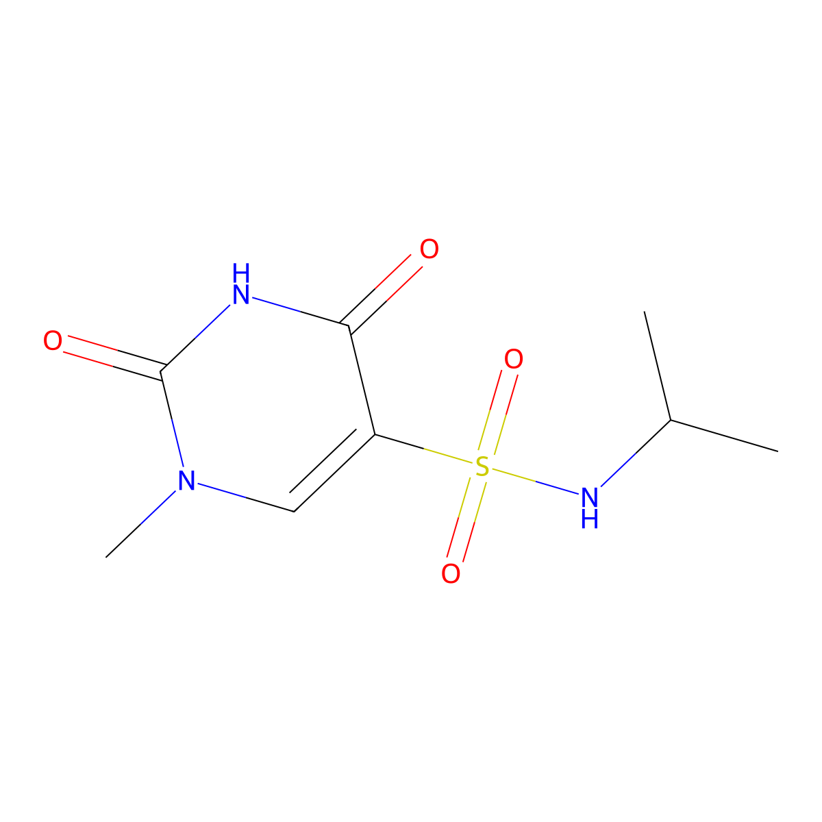 1-Methyl-2,4-dioxo-N-(propan-2-yl)-1,2,3,4-tetrahydropyrimidine-5-sulfonamide molecular structure, CAS 2060042-76-2