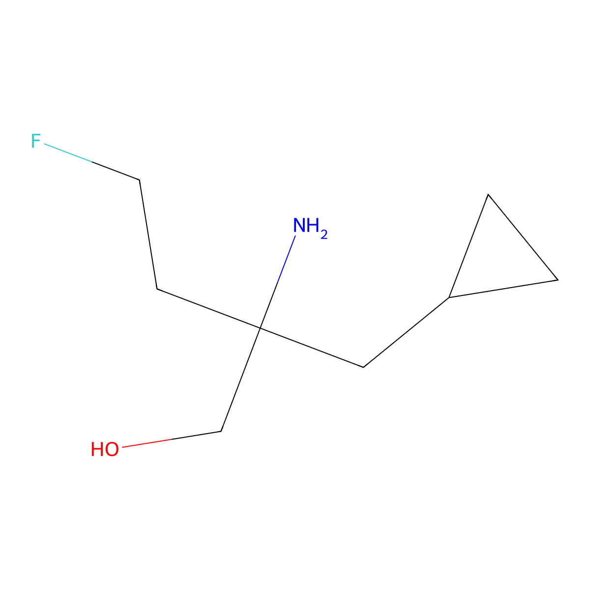 2-Amino-2-(cyclopropylmethyl)-4-fluorobutan-1-ol molecular structure, CAS 2060042-82-0
