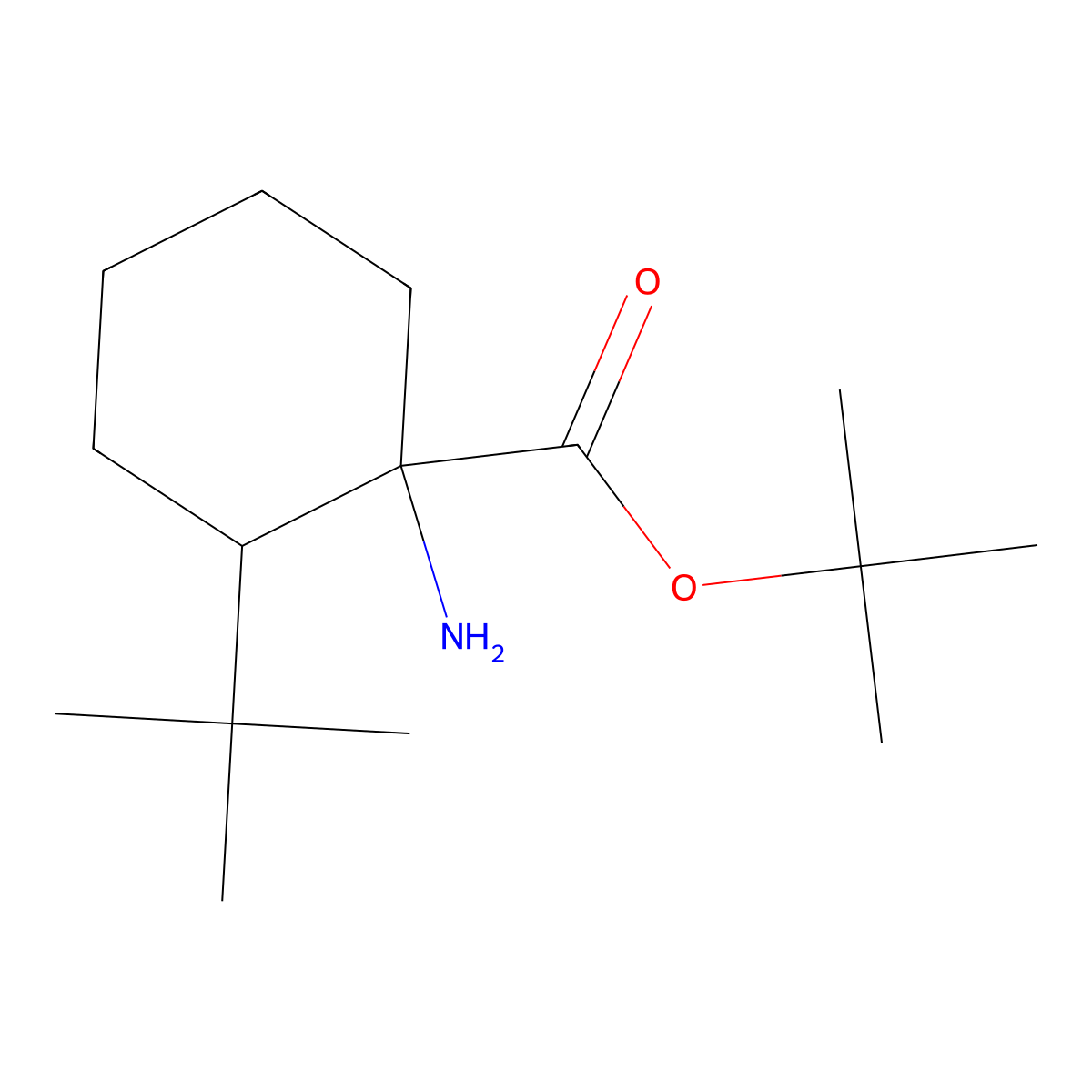 tert-Butyl 1-amino-2-tert-butylcyclohexane-1-carboxylate molecular structure, CAS 2060042-89-7