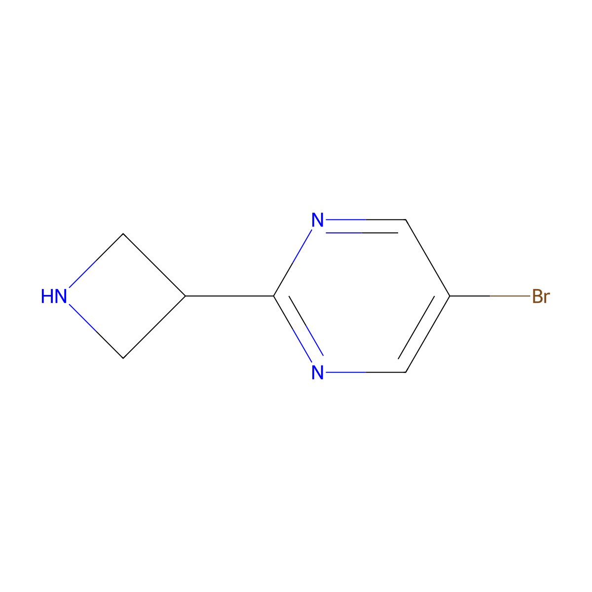 2-(Azetidin-3-yl)-5-bromopyrimidine molecular structure, CAS 2060042-99-9