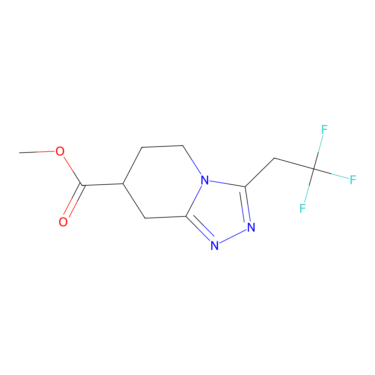 Methyl 3-(2,2,2-trifluoroethyl)-5H,6H,7H,8H-[1,2,4]triazolo[4,3-a]pyridine-7-carboxylate molecular structure, CAS 2060043-08-3