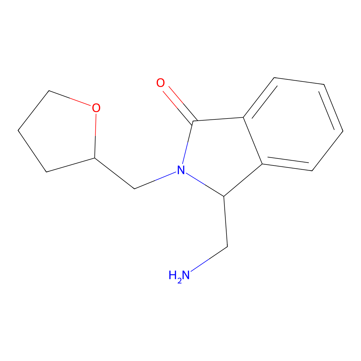 3-(Aminomethyl)-2-[(oxolan-2-yl)methyl]-2,3-dihydro-1H-isoindol-1-one molecular structure, CAS 2060043-09-4
