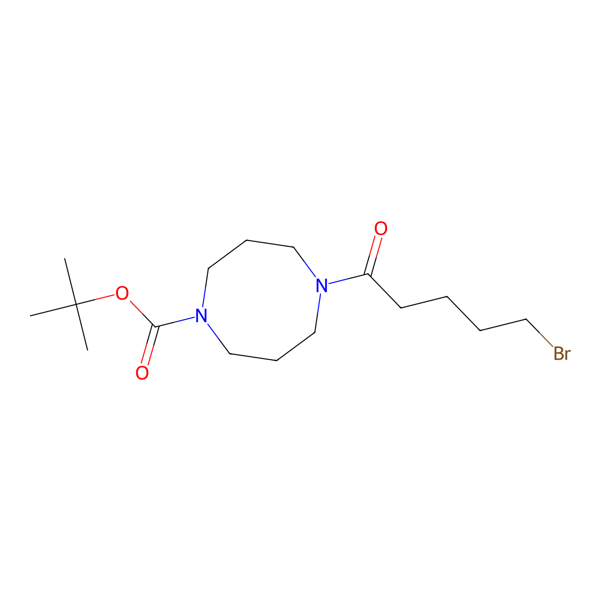 tert-Butyl 5-(5-bromopentanoyl)-1,5-diazocane-1-carboxylate molecular structure, CAS 2060043-13-0