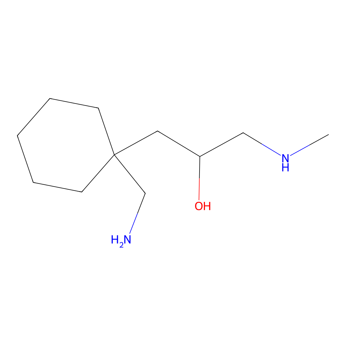 1-[1-(Aminomethyl)cyclohexyl]-3-(methylamino)propan-2-ol molecular structure, CAS 2060043-15-2