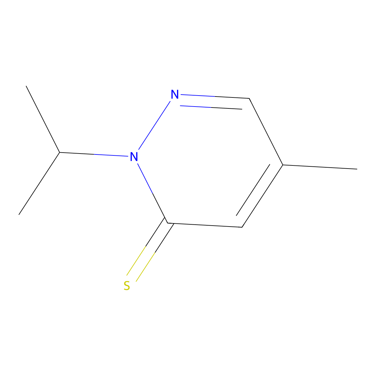 5-Methyl-2-(propan-2-yl)-2,3-dihydropyridazine-3-thione molecular structure, CAS 2060043-17-4