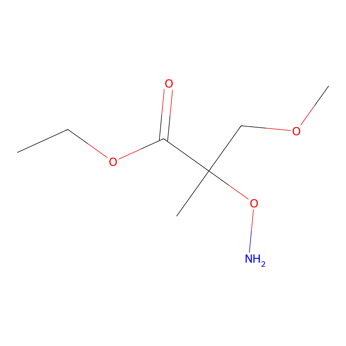 Ethyl 2-(aminooxy)-3-methoxy-2-methylpropanoate molecular structure, CAS 2060043-18-5