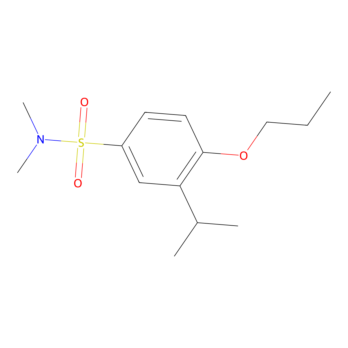N,N-Dimethyl-3-(propan-2-yl)-4-propoxybenzene-1-sulfonamide molecular structure, CAS 2060043-28-7