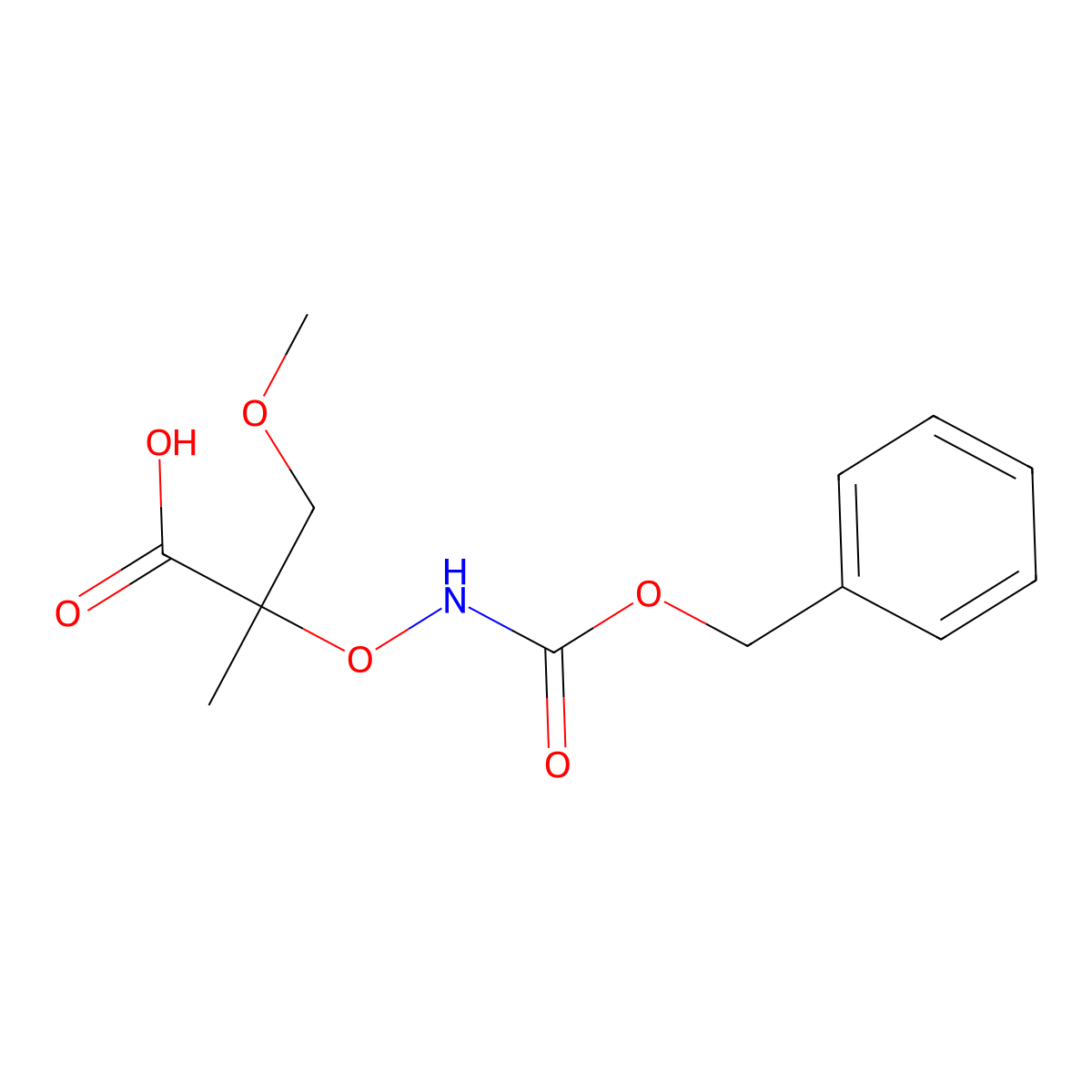 2-({[(Benzyloxy)carbonyl]amino}oxy)-3-methoxy-2-methylpropanoic acid molecular structure, CAS 2060043-49-2