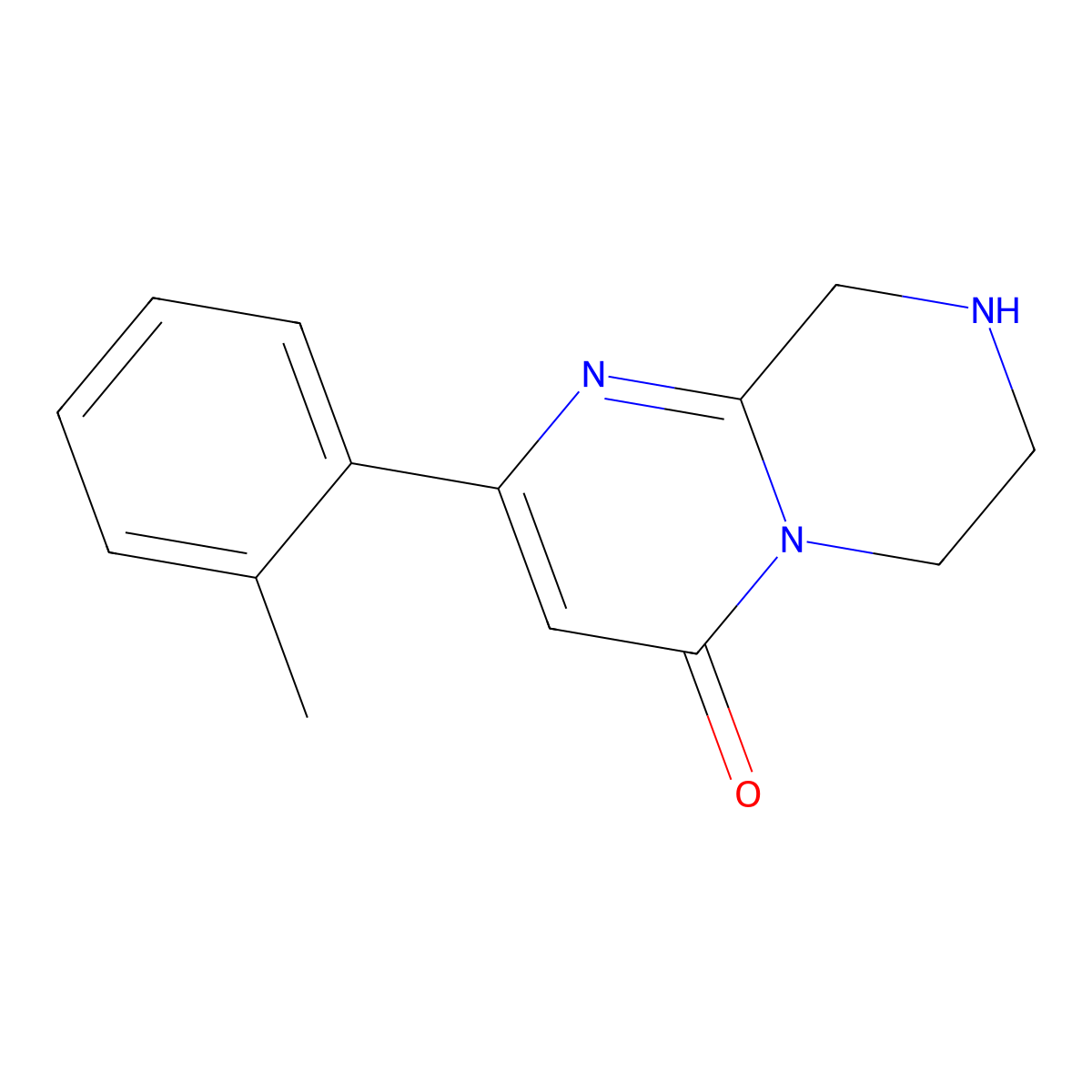 2-(2-Methylphenyl)-4H,6H,7H,8H,9H-pyrimido[1,2-a]piperazin-4-one molecular structure, CAS 2060043-53-8