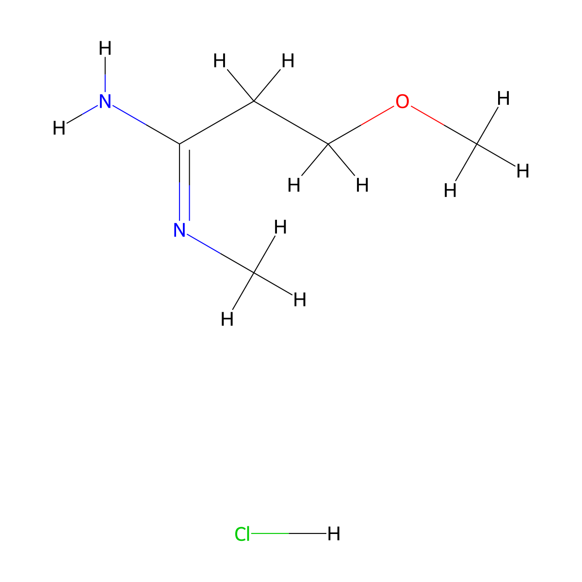3-methoxy-N-methylpropanimidamide hydrochloride molecular structure, CAS 2060043-60-7