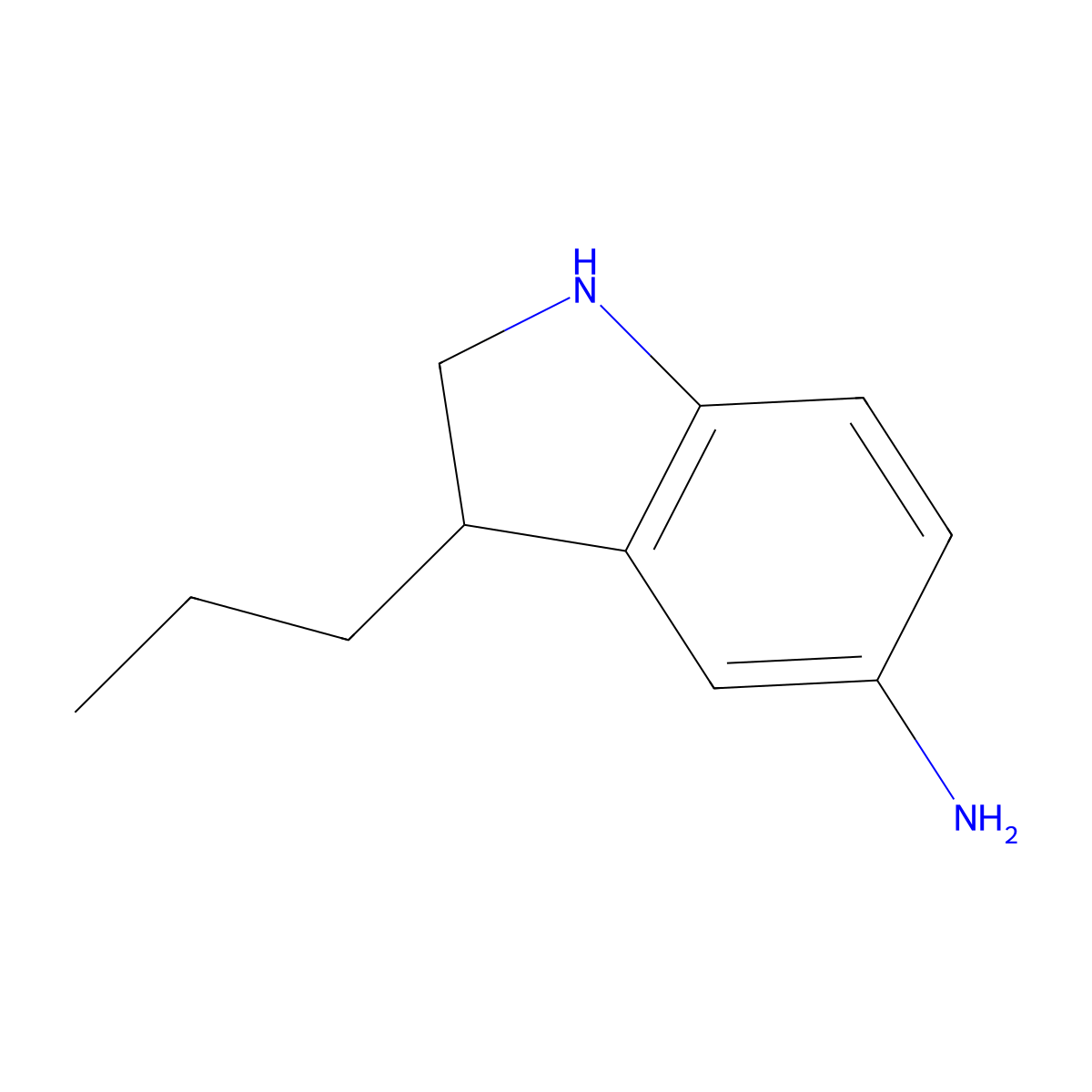 3-Propyl-2,3-dihydro-1H-indol-5-amine molecular structure, CAS 2060043-75-4