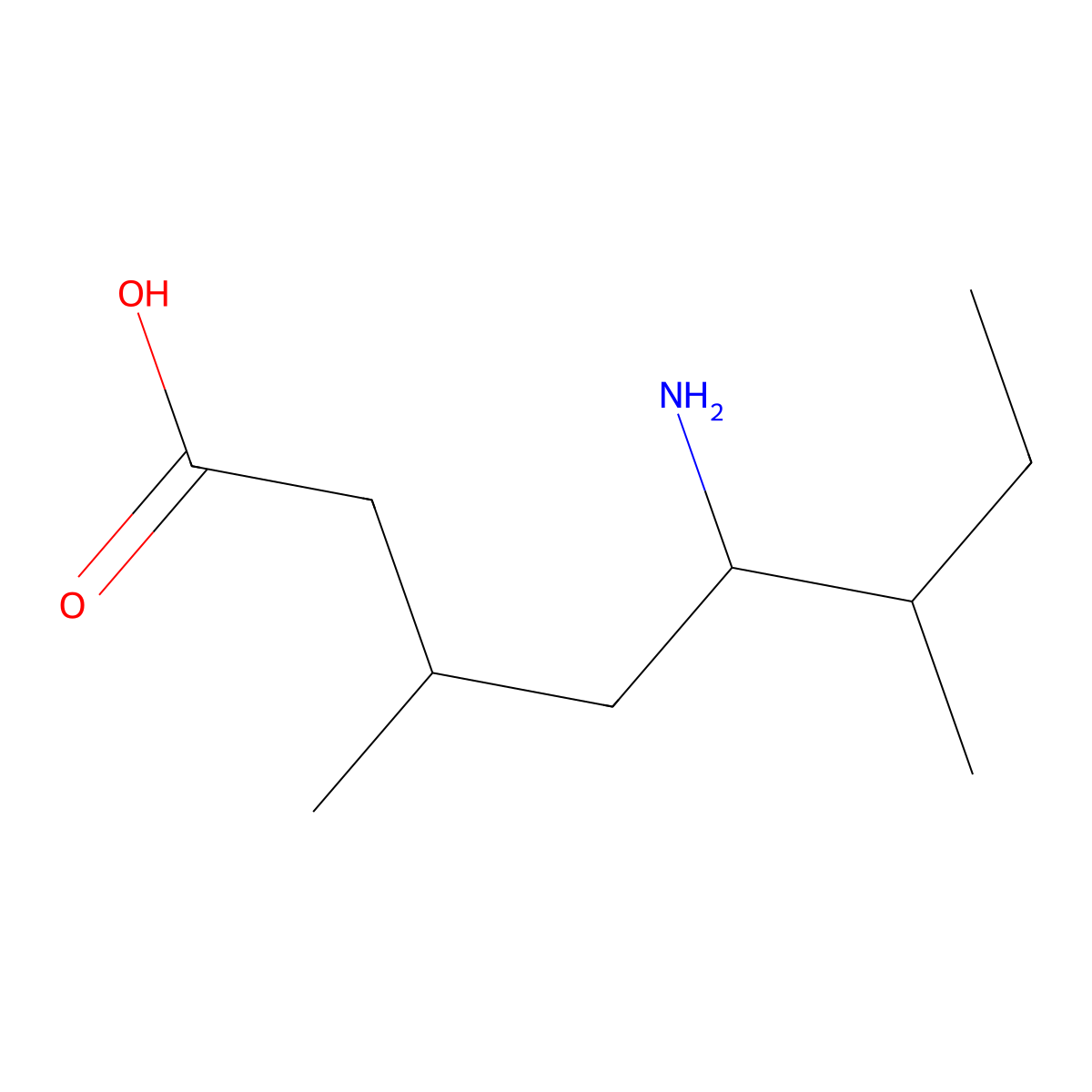 5-Amino-3,6-dimethyloctanoic acid molecular structure, CAS 2060043-78-7