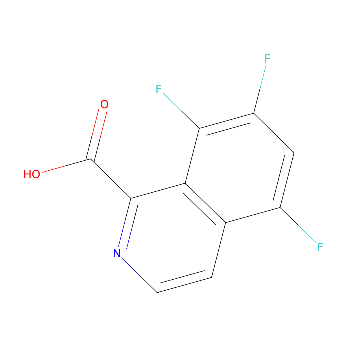 5,7,8-Trifluoroisoquinoline-1-carboxylic acid molecular structure, CAS 2060043-82-3