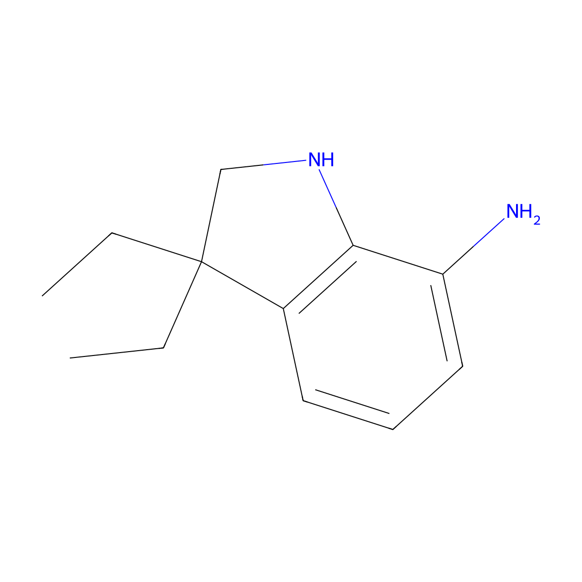3,3-Diethyl-2,3-dihydro-1H-indol-7-amine molecular structure, CAS 2060043-83-4