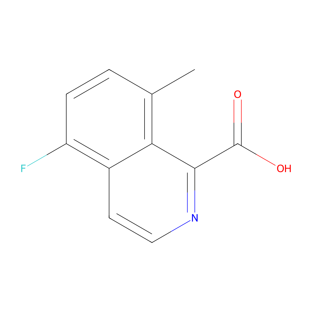 5-Fluoro-8-methylisoquinoline-1-carboxylic acid molecular structure, CAS 2060043-86-7