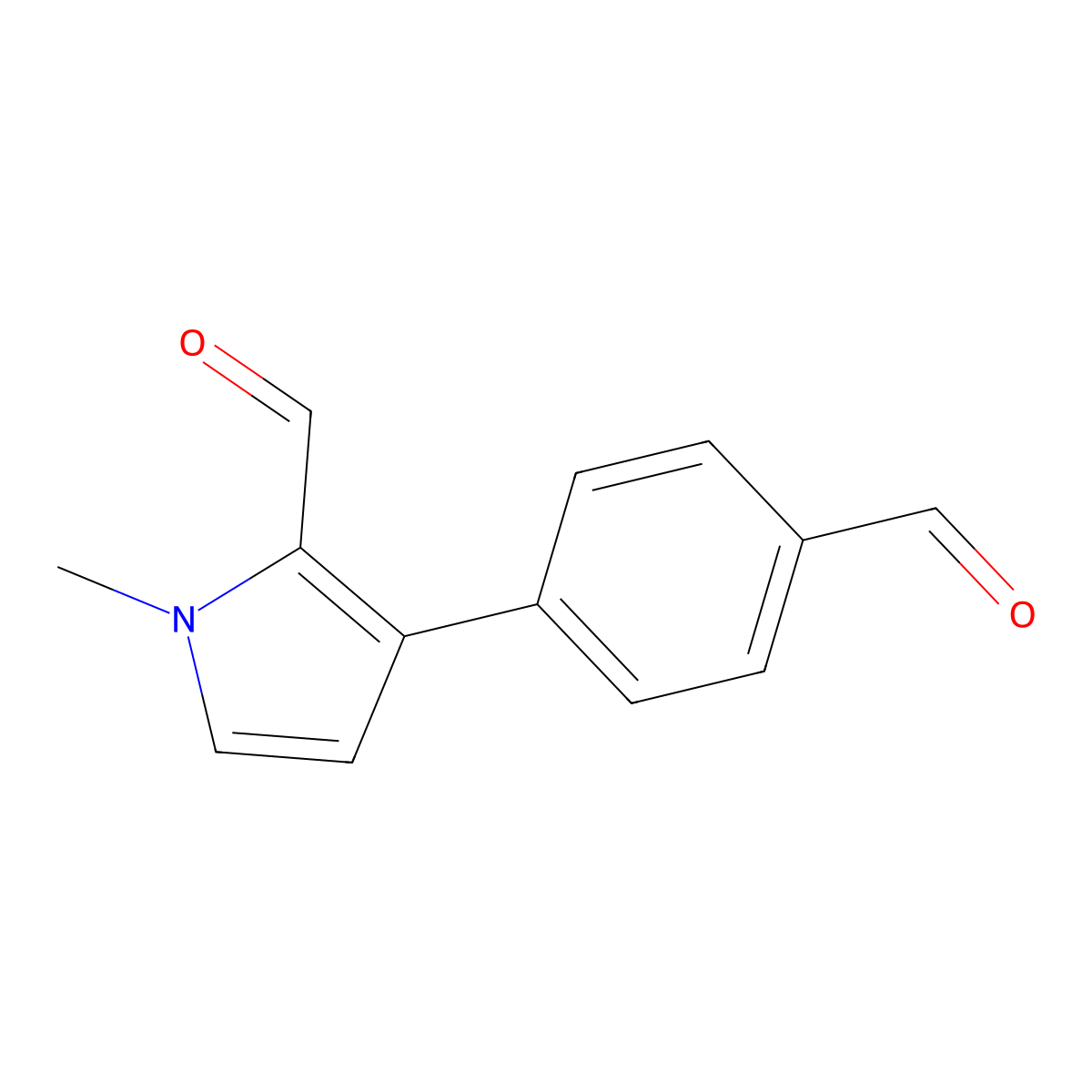 3-(4-Formylphenyl)-1-methyl-1H-pyrrole-2-carbaldehyde molecular structure, CAS 2060043-92-5