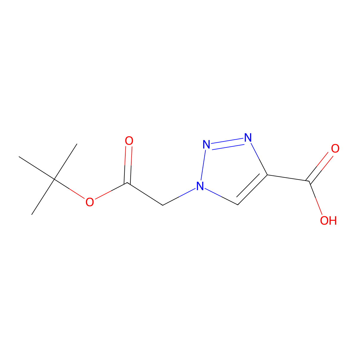 1-[2-(tert-butoxy)-2-oxoethyl]-1H-1,2,3-triazole-4-carboxylic acid molecular structure, CAS 2060044-01-9