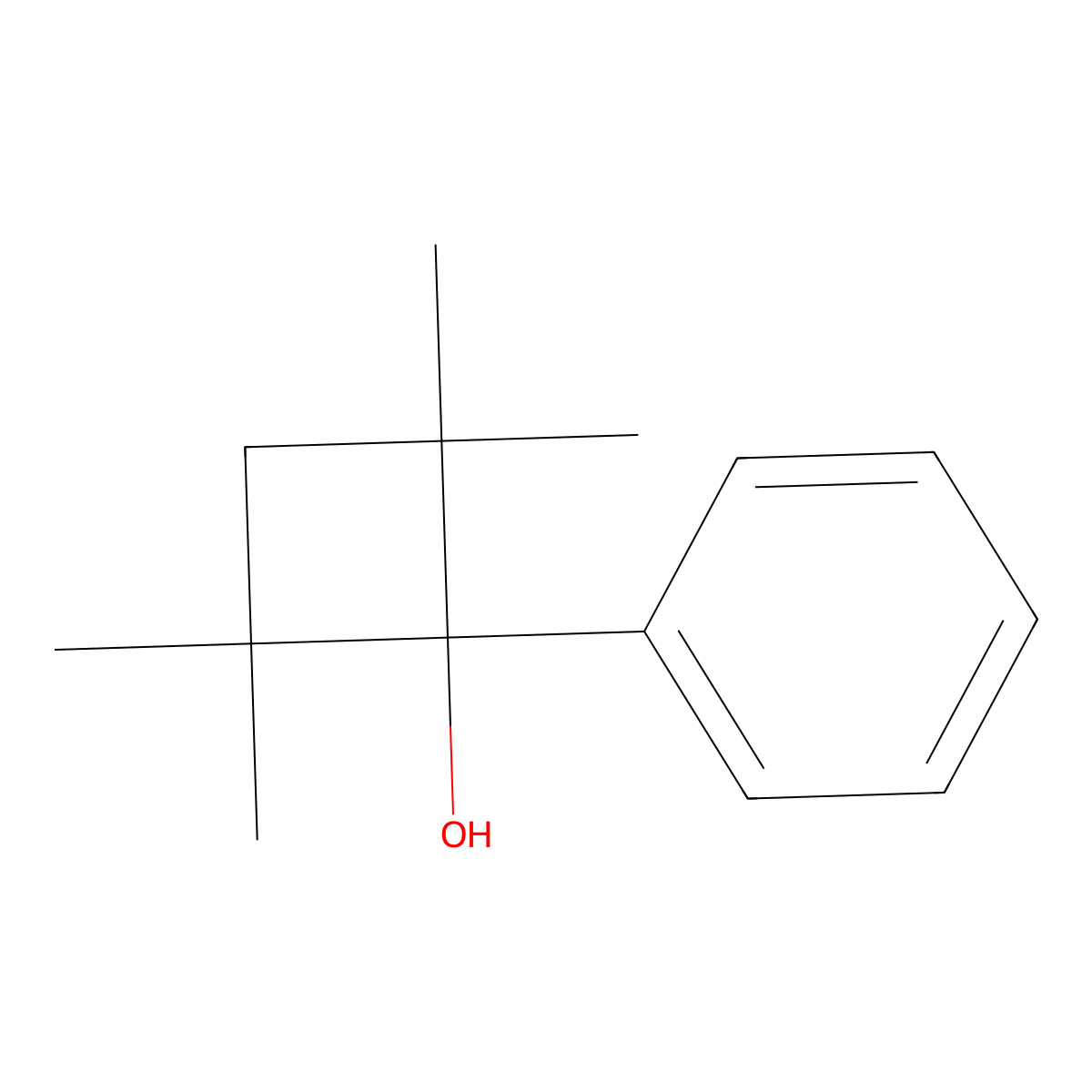 2,2,4,4-Tetramethyl-1-phenylcyclobutan-1-ol molecular structure, CAS 2060044-02-0