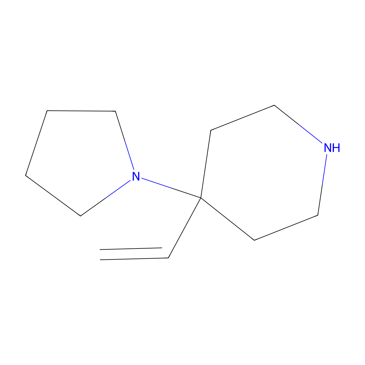 4-Ethenyl-4-(pyrrolidin-1-yl)piperidine molecular structure, CAS 2060044-03-1