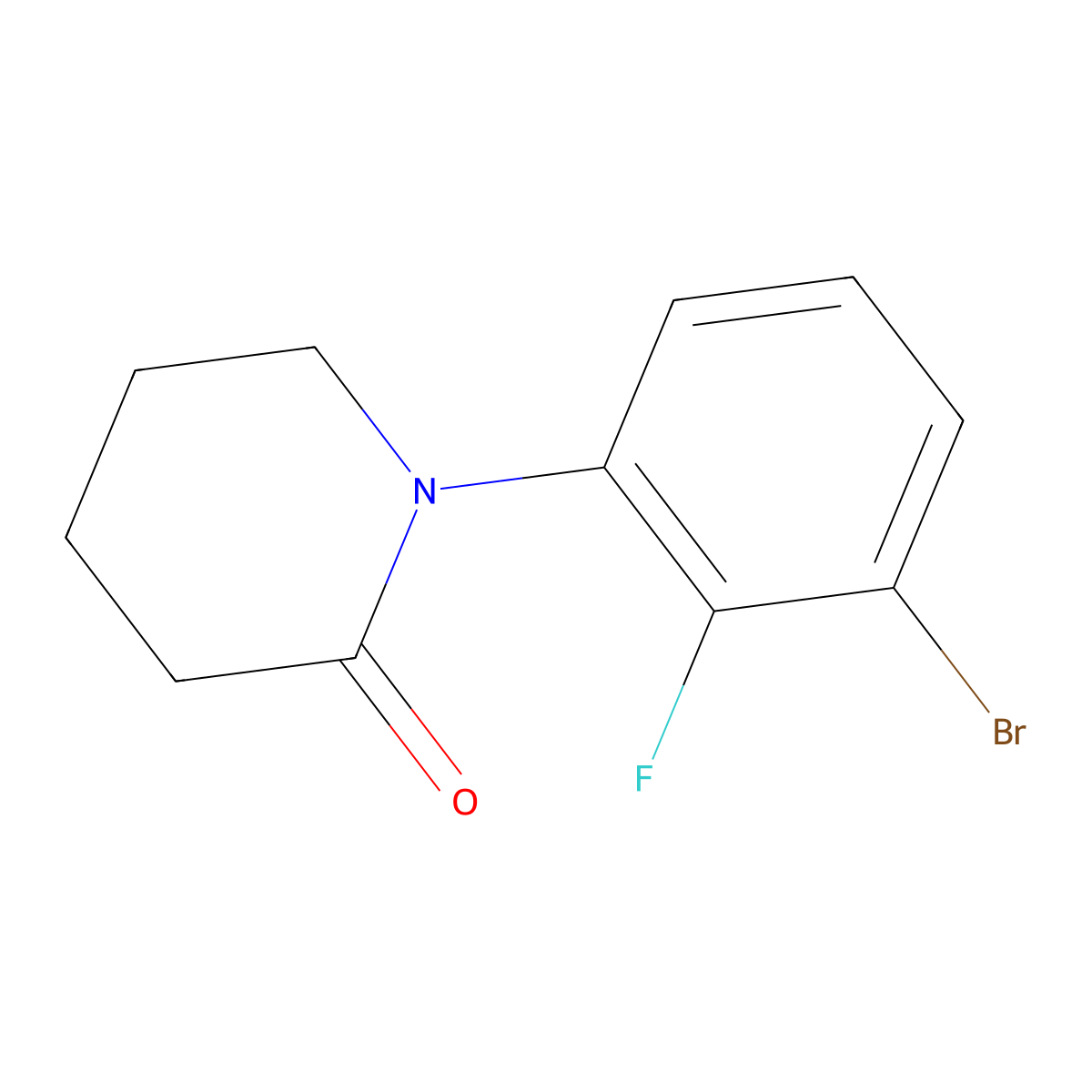 1-(3-Bromo-2-fluorophenyl)piperidin-2-one molecular structure, CAS 2060044-12-2