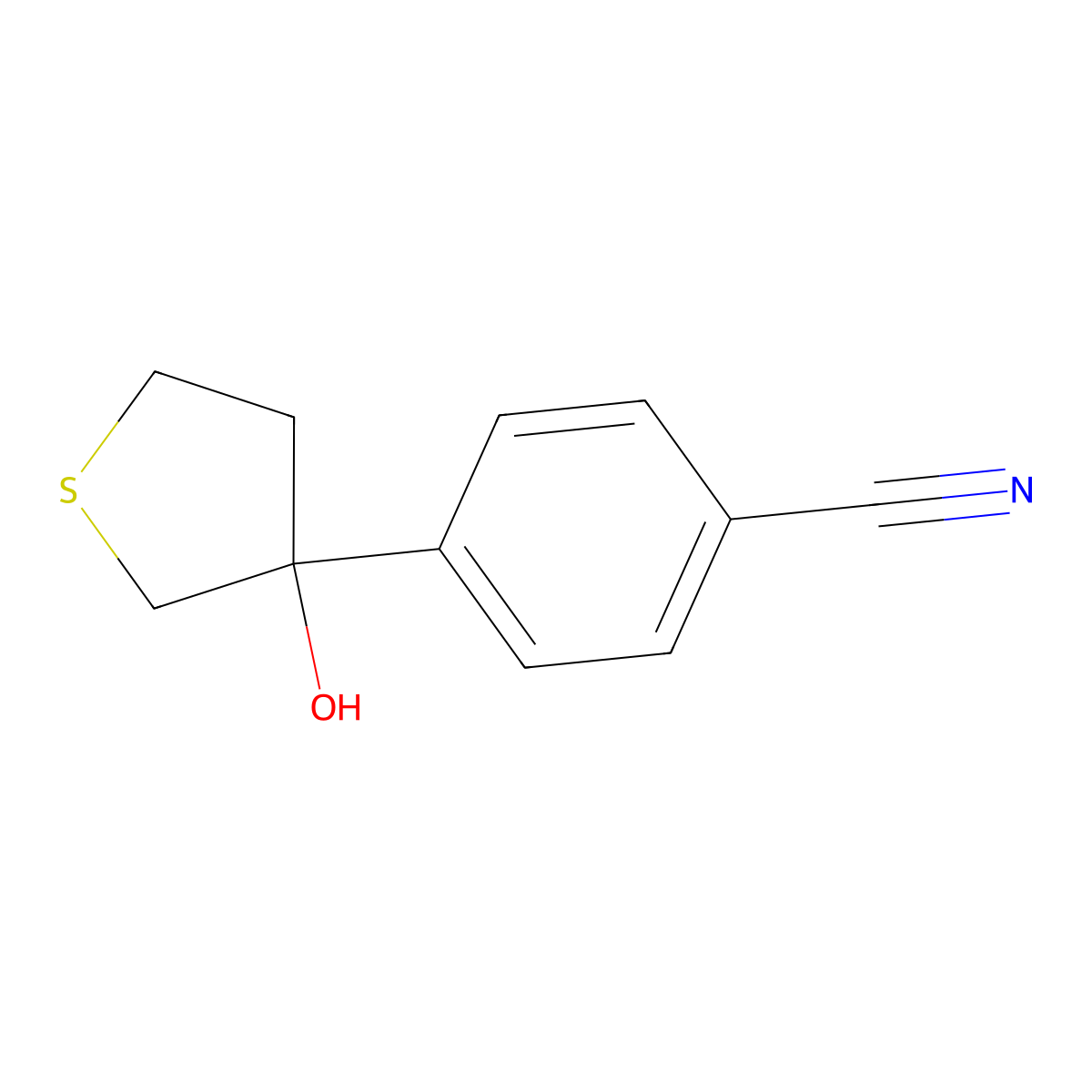 4-(3-Hydroxythiolan-3-yl)benzonitrile molecular structure, CAS 2060044-13-3
