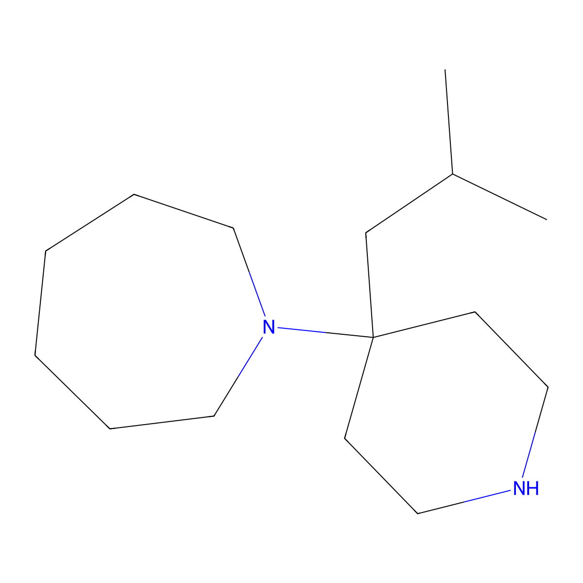 1-[4-(2-Methylpropyl)piperidin-4-yl]azepane molecular structure, CAS 2060044-16-6