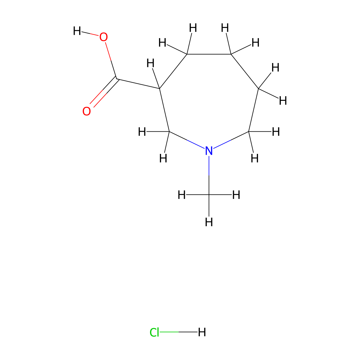 1-Methylazepane-3-carboxylic acid hydrochloride molecular structure, CAS 2060044-21-3