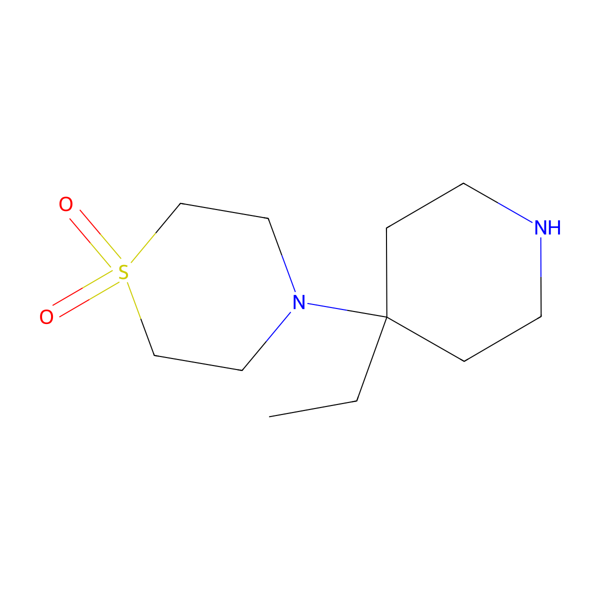 4-(4-Ethylpiperidin-4-yl)-1lambda6-thiomorpholine-1,1-dione molecular structure, CAS 2060044-22-4
