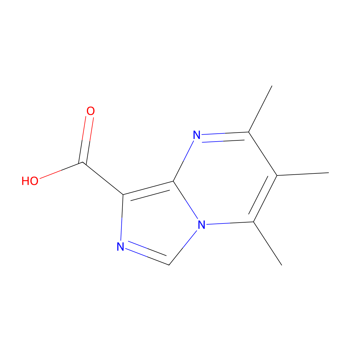 2,3,4-Trimethylimidazo[1,5-a]pyrimidine-8-carboxylic acid molecular structure, CAS 2060044-28-0