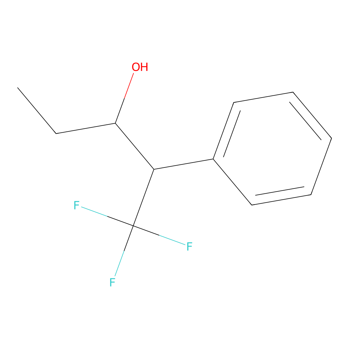 1,1,1-Trifluoro-2-phenylpentan-3-ol molecular structure, CAS 2060044-29-1