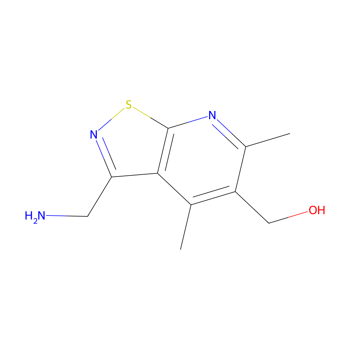 [3-(Aminomethyl)-4,6-dimethyl-[1,2]thiazolo[5,4-b]pyridin-5-yl]methanol molecular structure, CAS 2060044-33-7