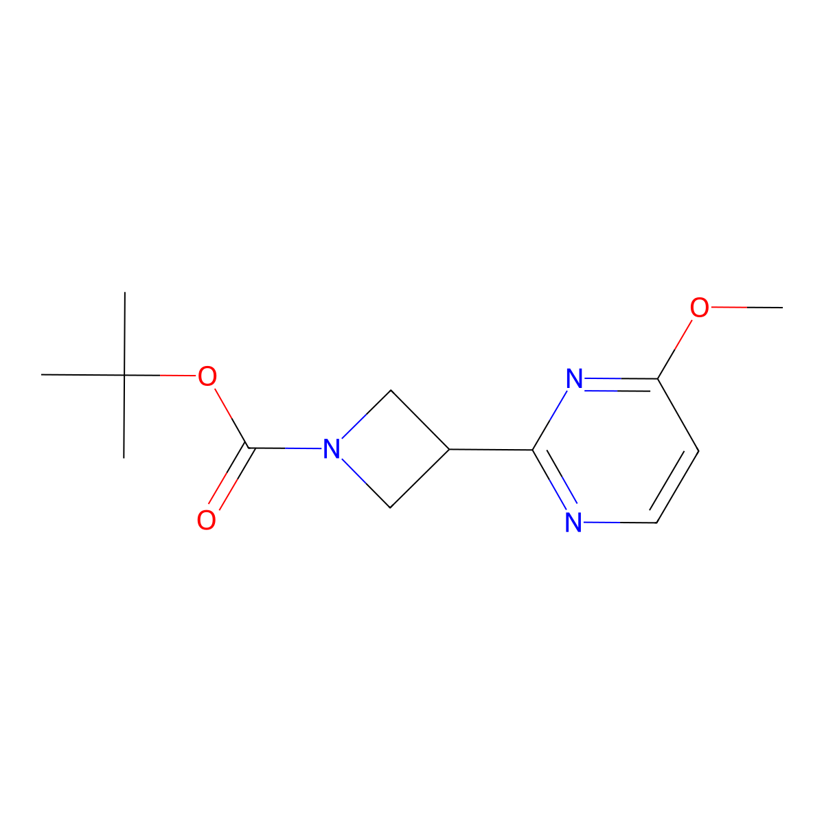 tert-Butyl 3-(4-methoxypyrimidin-2-yl)azetidine-1-carboxylate molecular structure, CAS 2060044-49-5
