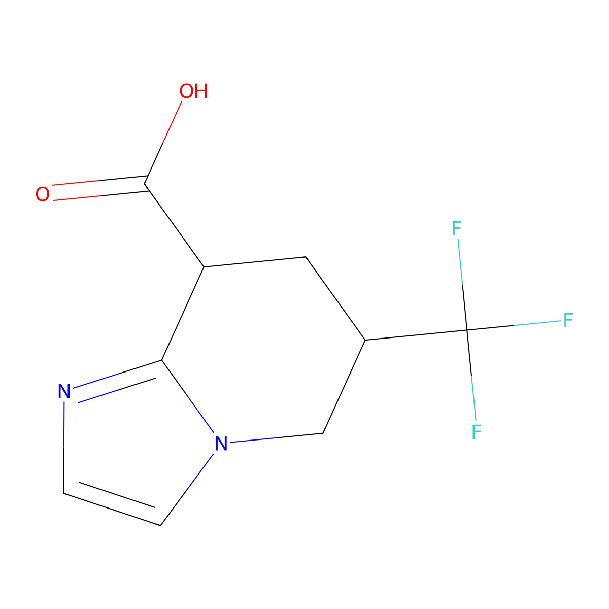 6-(Trifluoromethyl)-5H,6H,7H,8H-imidazo[1,2-a]pyridine-8-carboxylic acid molecular structure, CAS 2060044-54-2