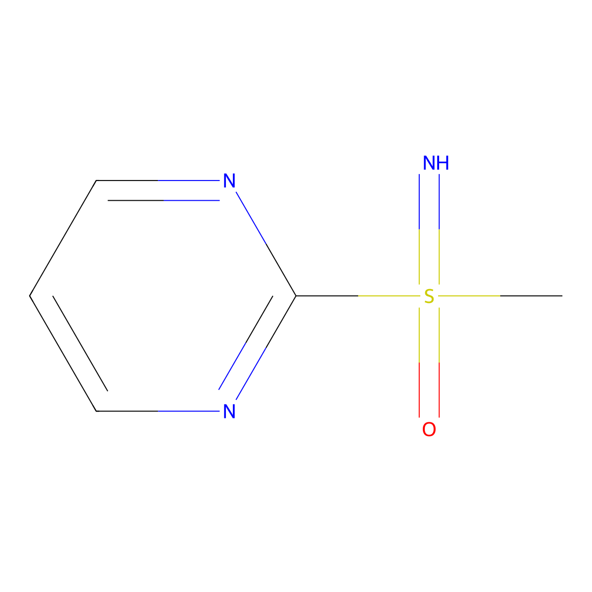 Imino(methyl)(pyrimidin-2-yl)-lambda6-sulfanone molecular structure, CAS 2060044-55-3
